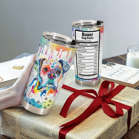 Limima boxer tumbler held in hand demonstrates portable 20oz size