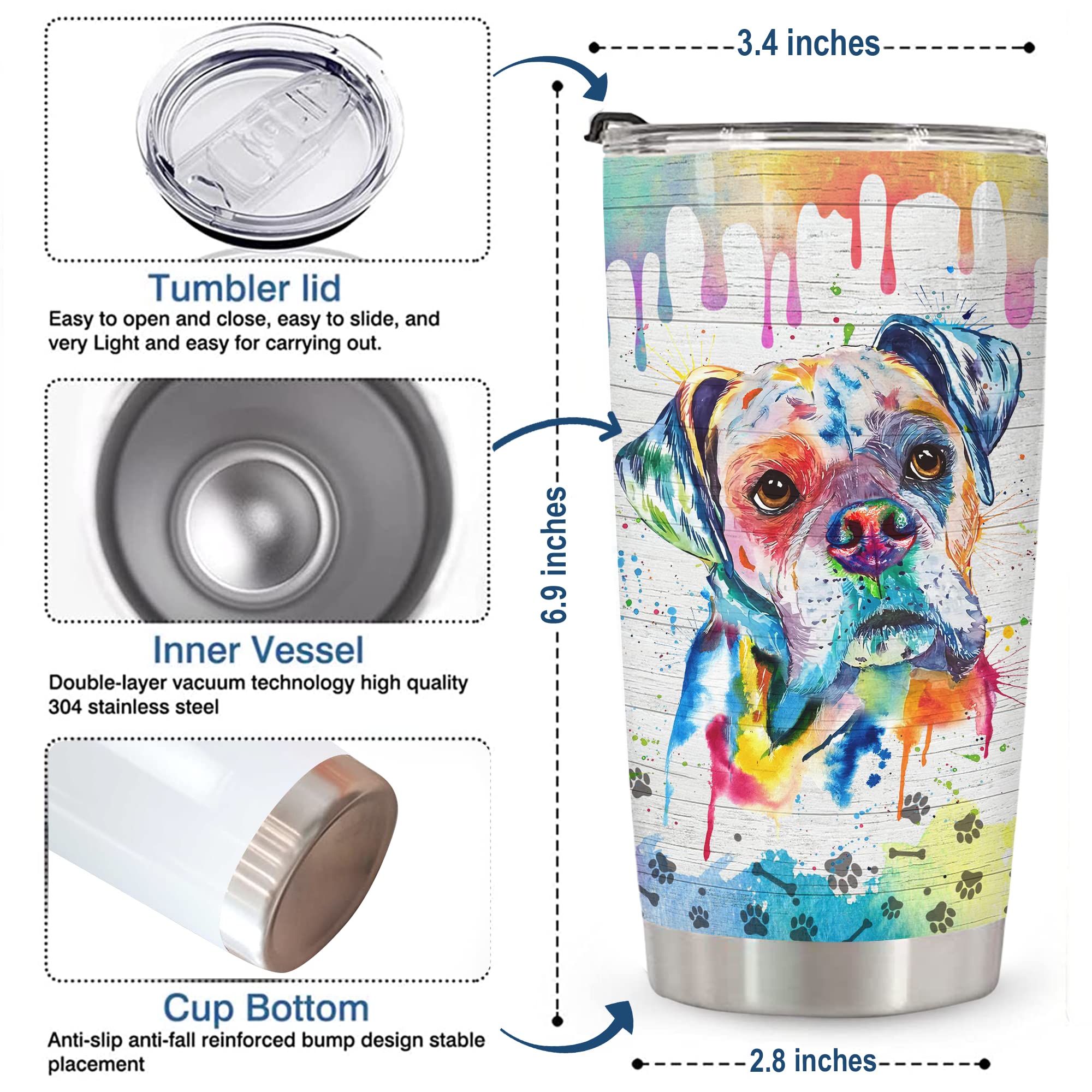 Limima boxer tumbler side graphic suits commute and dog walks