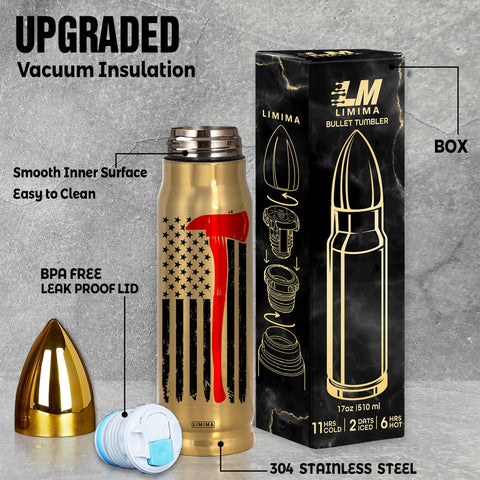 Limima gift-for-dad firefighter tumbler for daily hydration on shifts