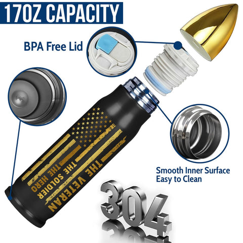 Limima Veteran Tumbler vacuum-insulated body keeps drinks hot or cold