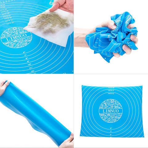 LIMNUO blue dough-rolling mat in kitchen gear for smooth prep