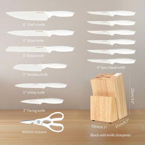 LIN ZHI REN blades: rust-resistant stainless steel for lasting sharpness.