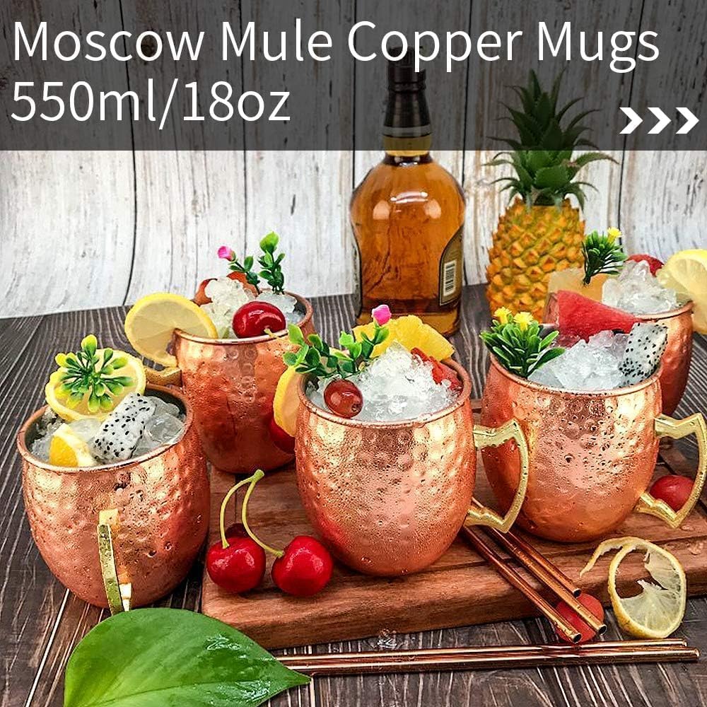 LINALL mug with free copper straws, added value for cocktails