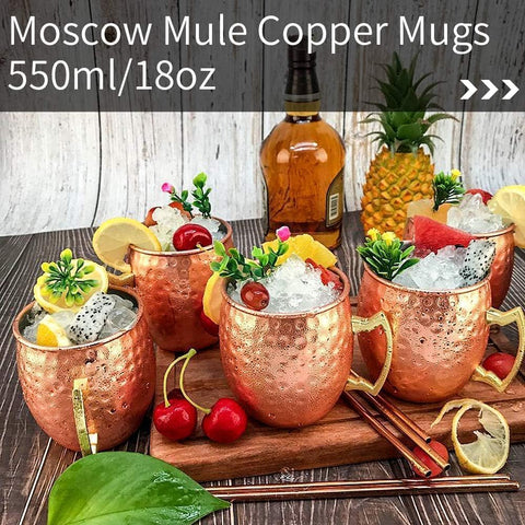 LINALL mug with free copper straws, added value for cocktails