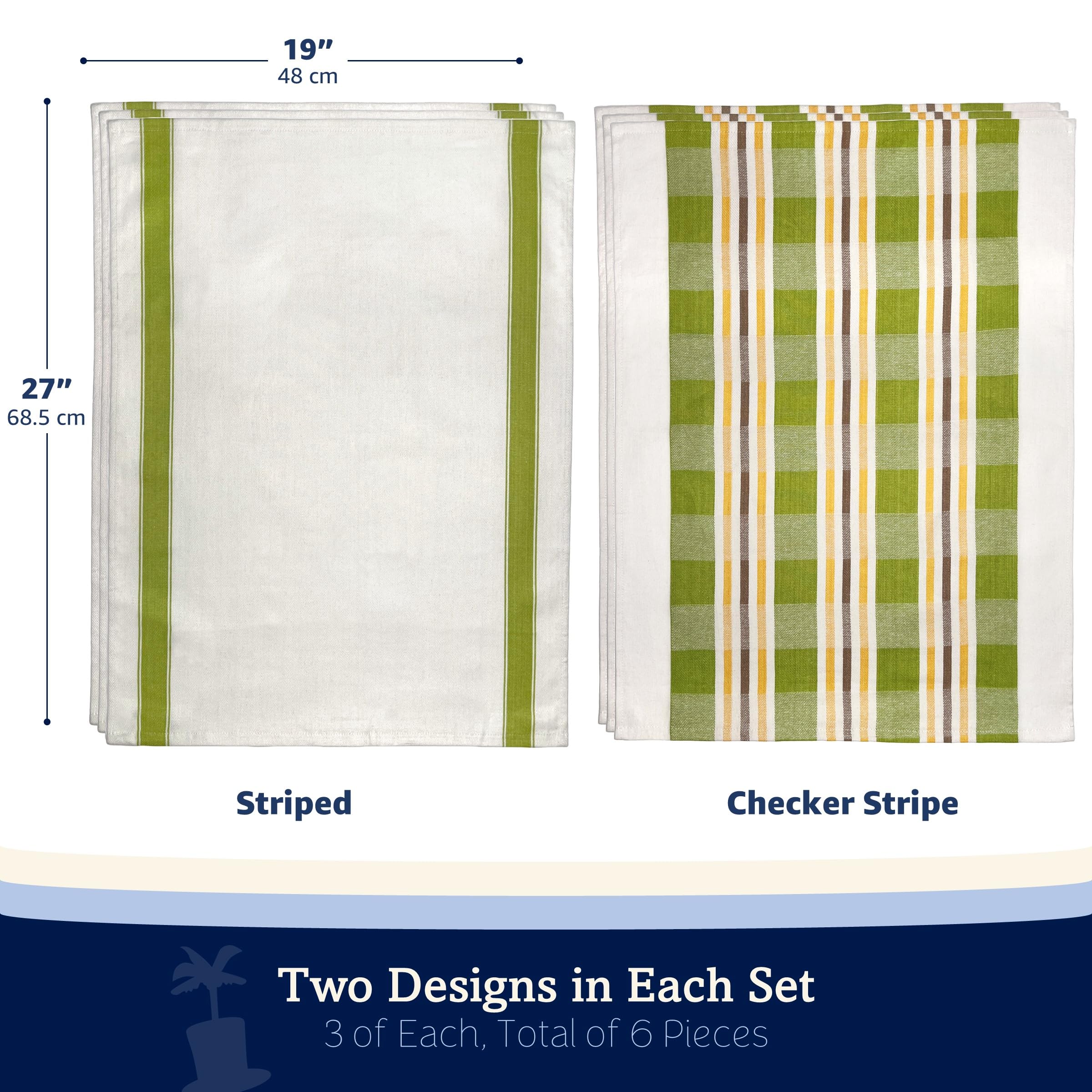 Six-piece set supports versatile use as napkins or hand towels when needed.
