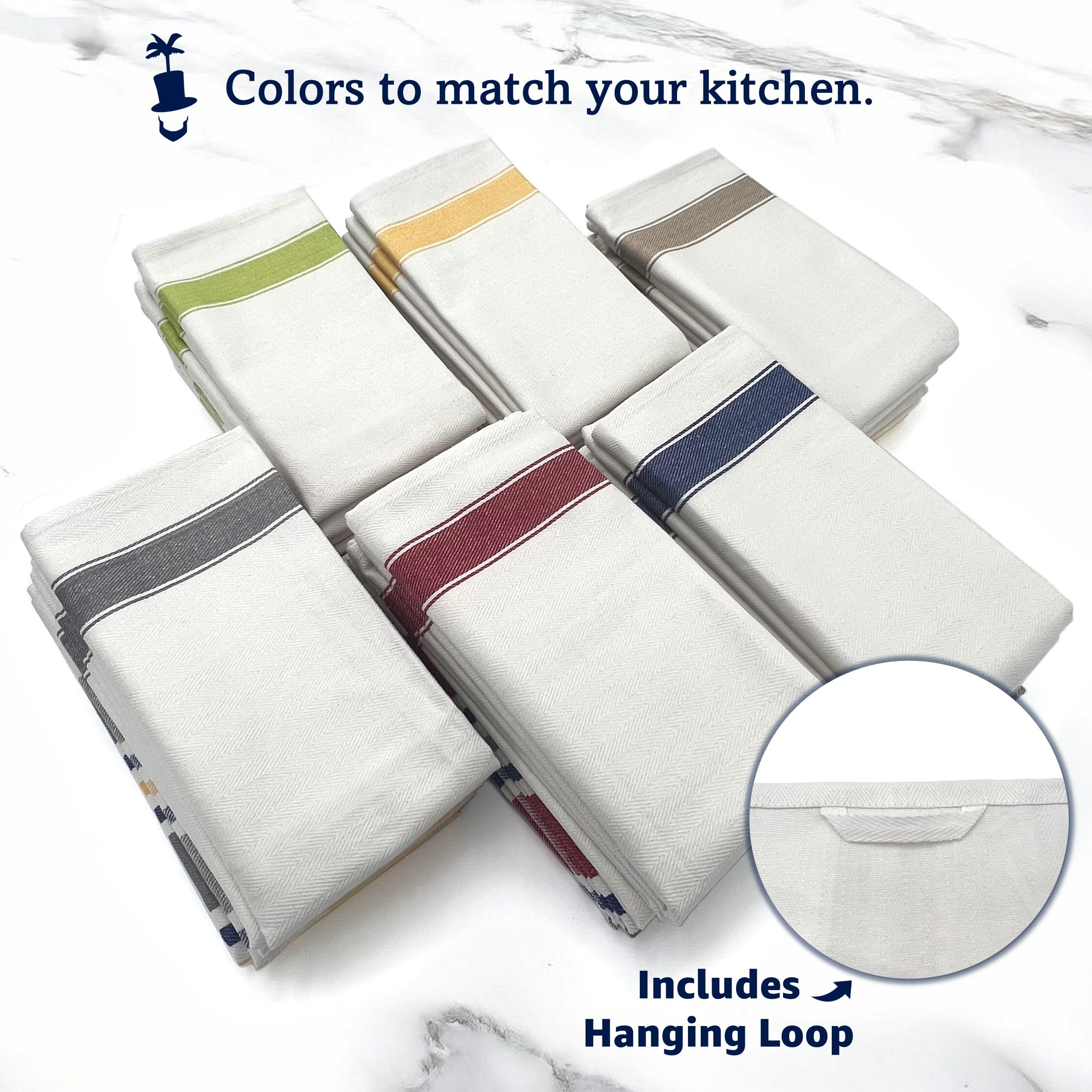 Long 27 by 19 inch towels provide extra reach for drying and kneading tasks.
