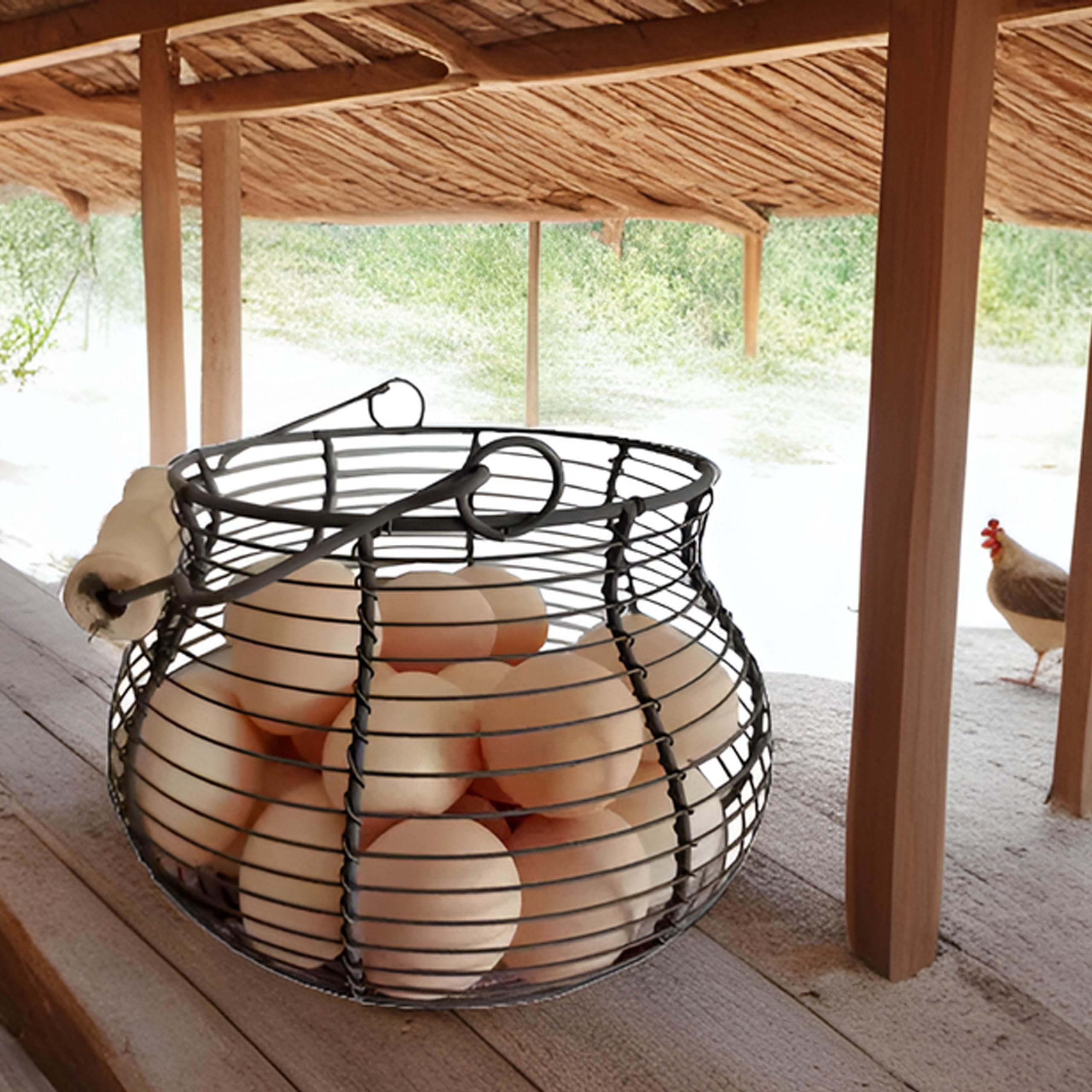 LINCOUNTRY chicken coop egg basket ideal for daily egg collection