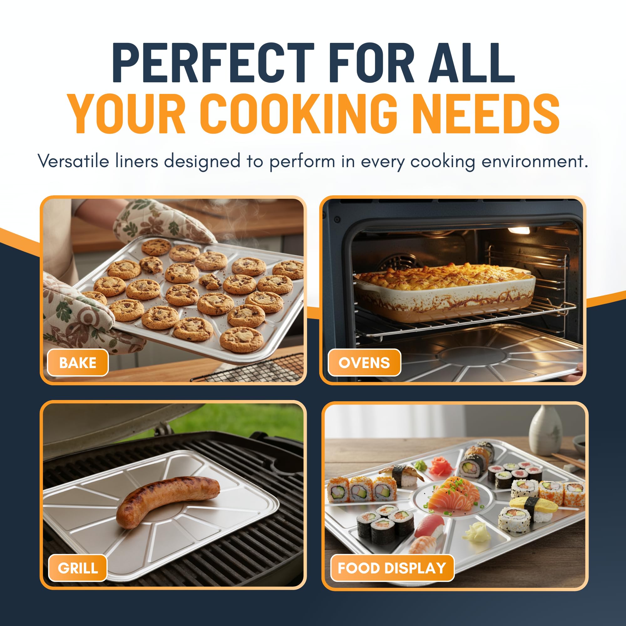 Linda's Essentials grill mat alternative keeps grill splatters at bay.