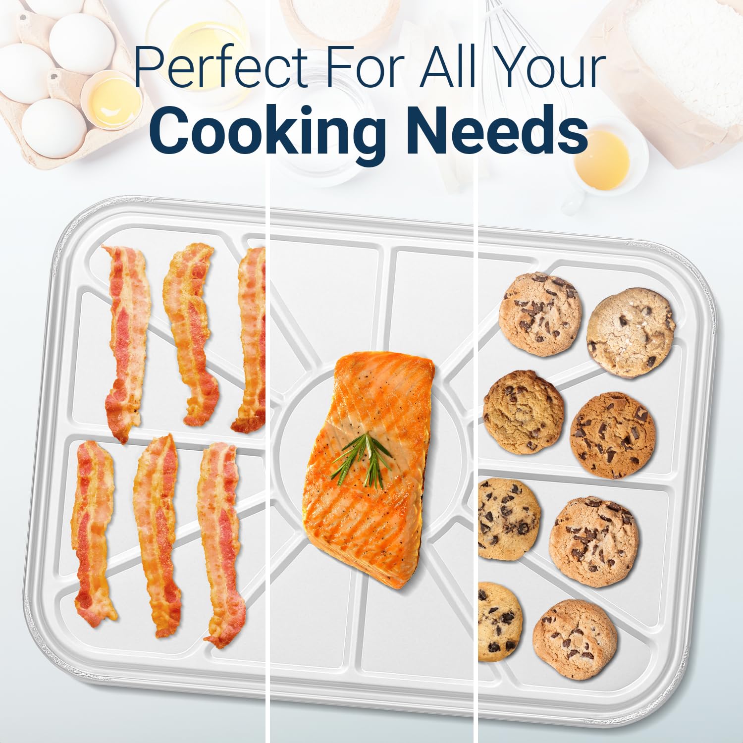 Linda's Essentials oven liner shields surfaces, reducing mess during roasting and meal prep