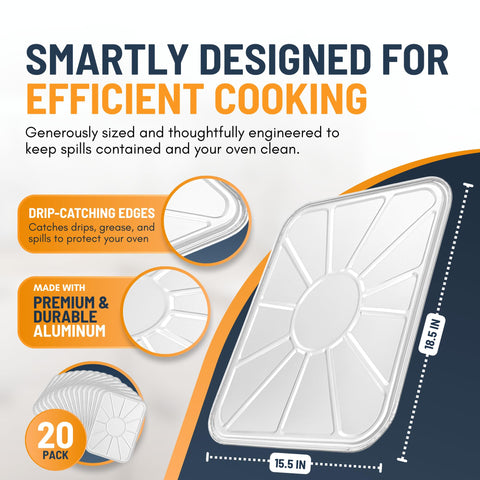 Linda's Essentials oven liner bottom in action guarding oven floor from spills.