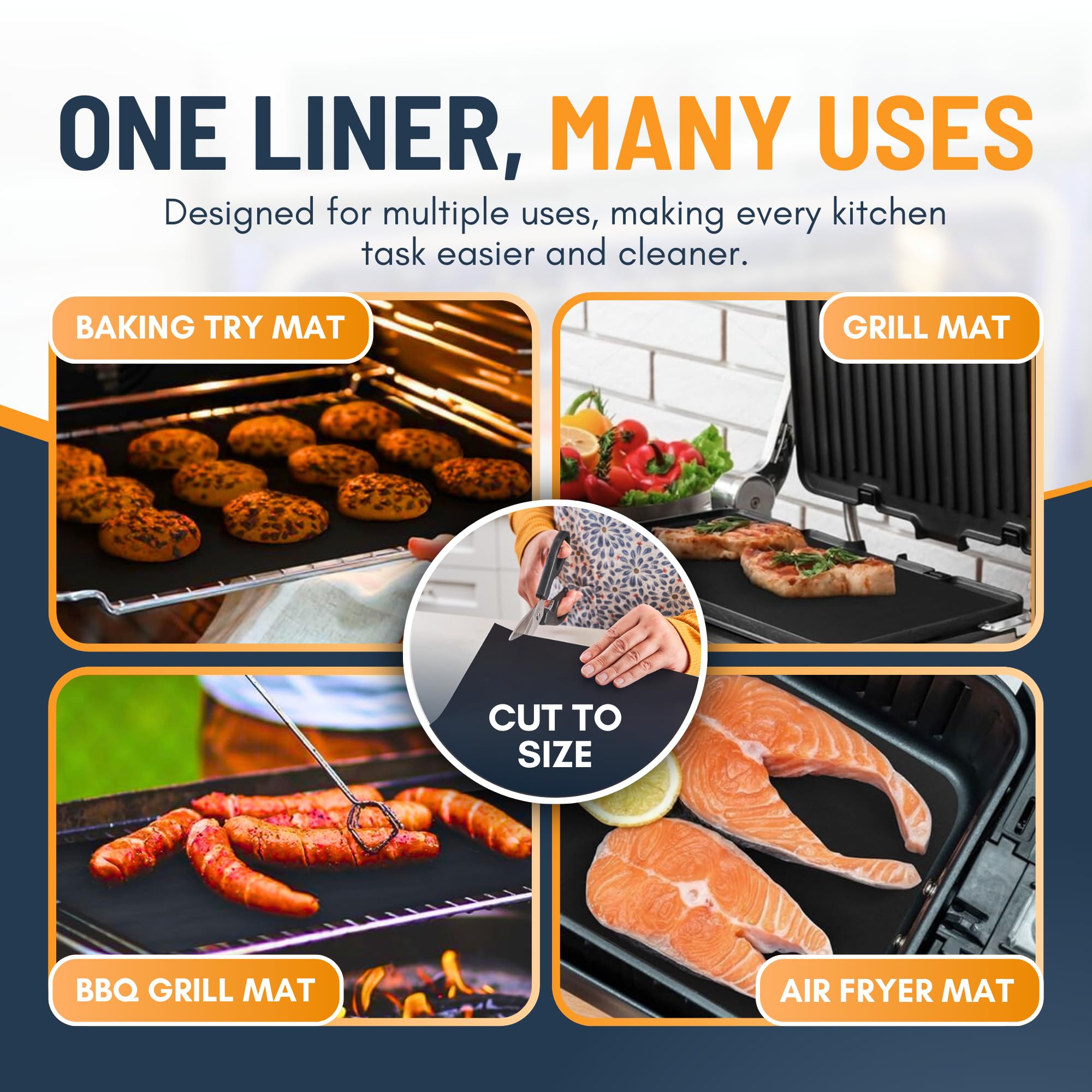 Linda's Essentials cut-to-size liner shown beside scissors.