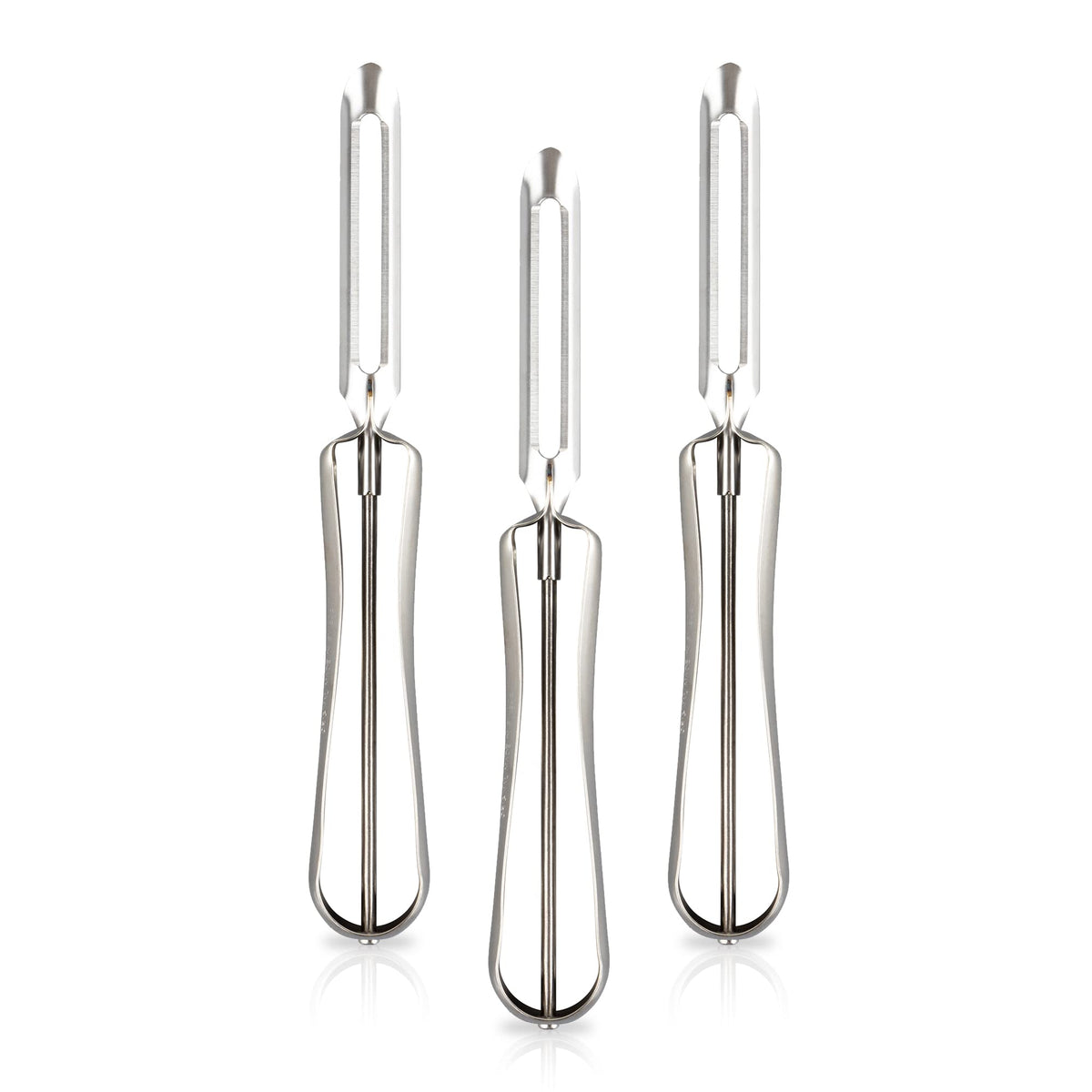 Linden Sweden Jonas peeler with ergonomic handle provides comfortable grip for precise peeling.