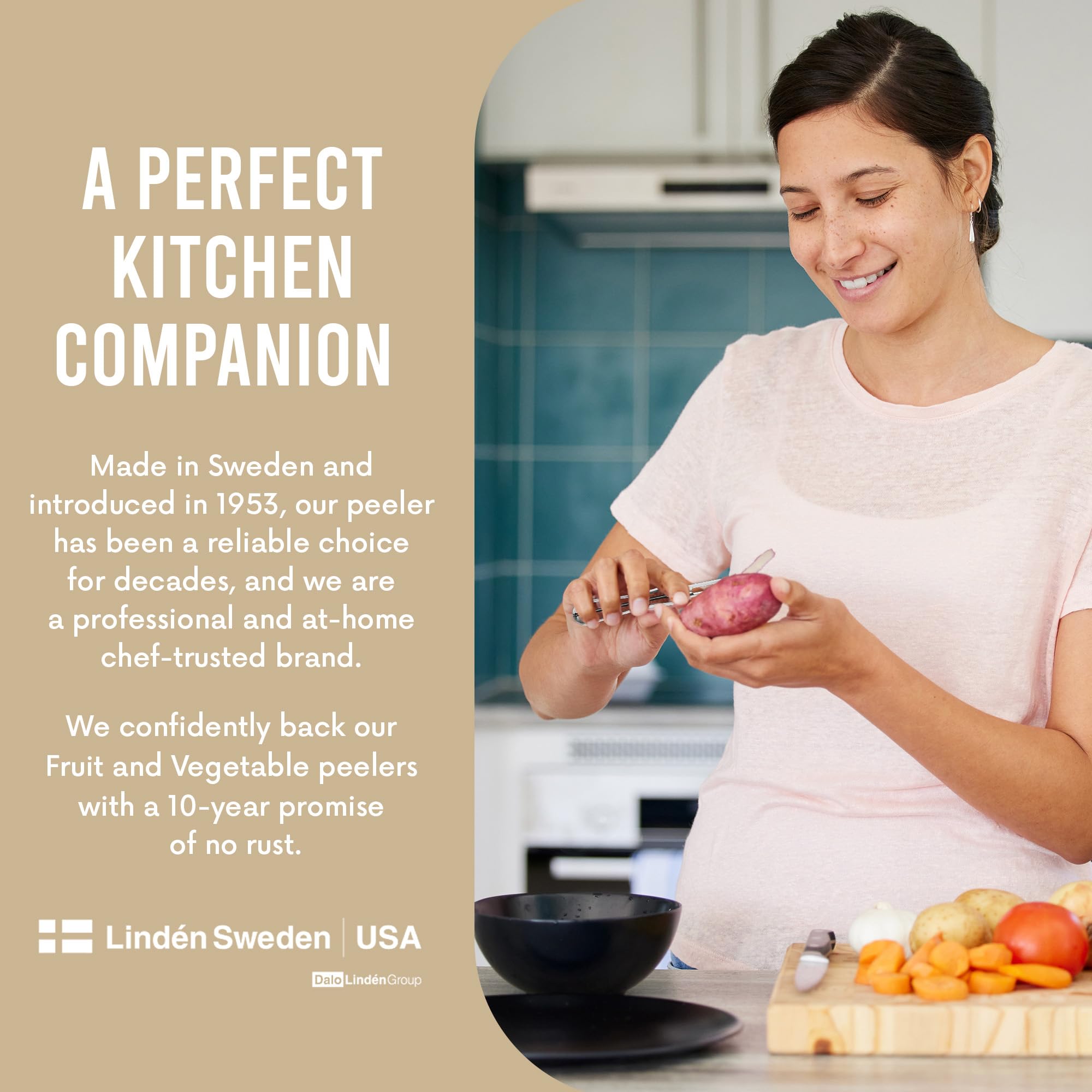 Made in Sweden Linden Sweden peeler built for quality and durability.