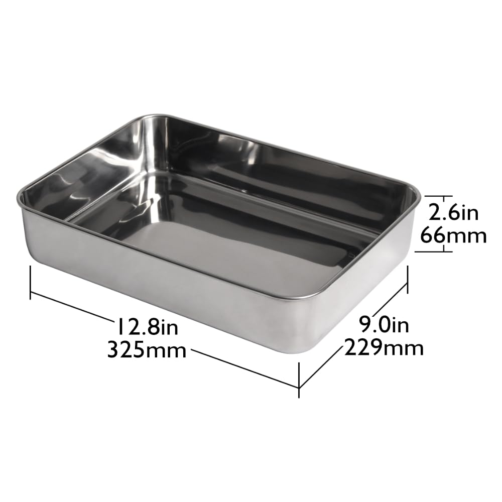 Lindy's deep pan 2-1/2 inch for generous capacity during baking