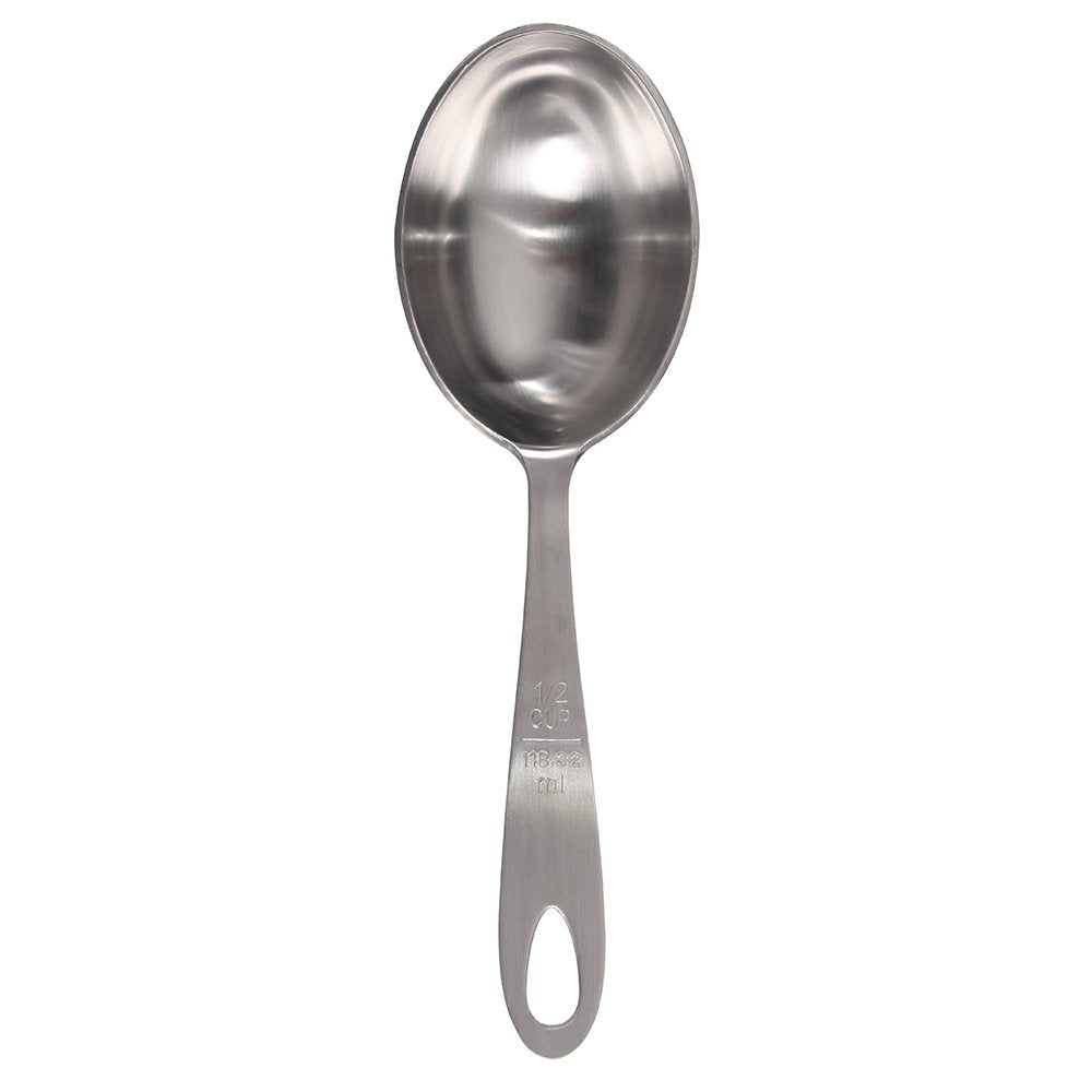 Lindy's MPC4 largest scoop measures 1/2 cup at 9 inches long.