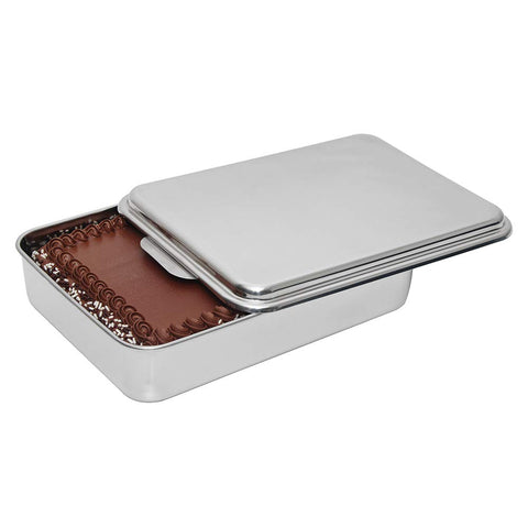 Lindy's stainless steel snap-on lid keeps baked goods fresh