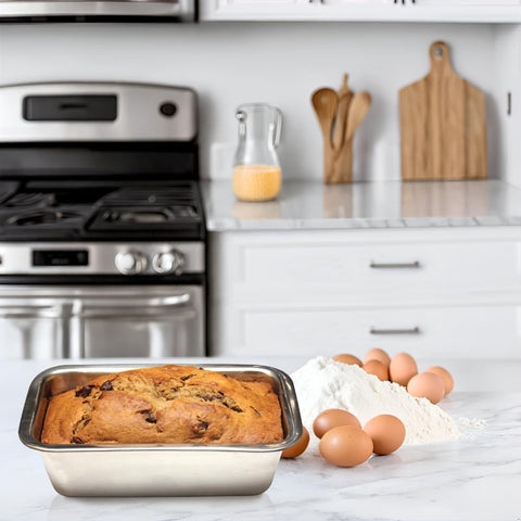Lindy's loaf pan in dishwasher-safe setup for easy cleanup after cooking.