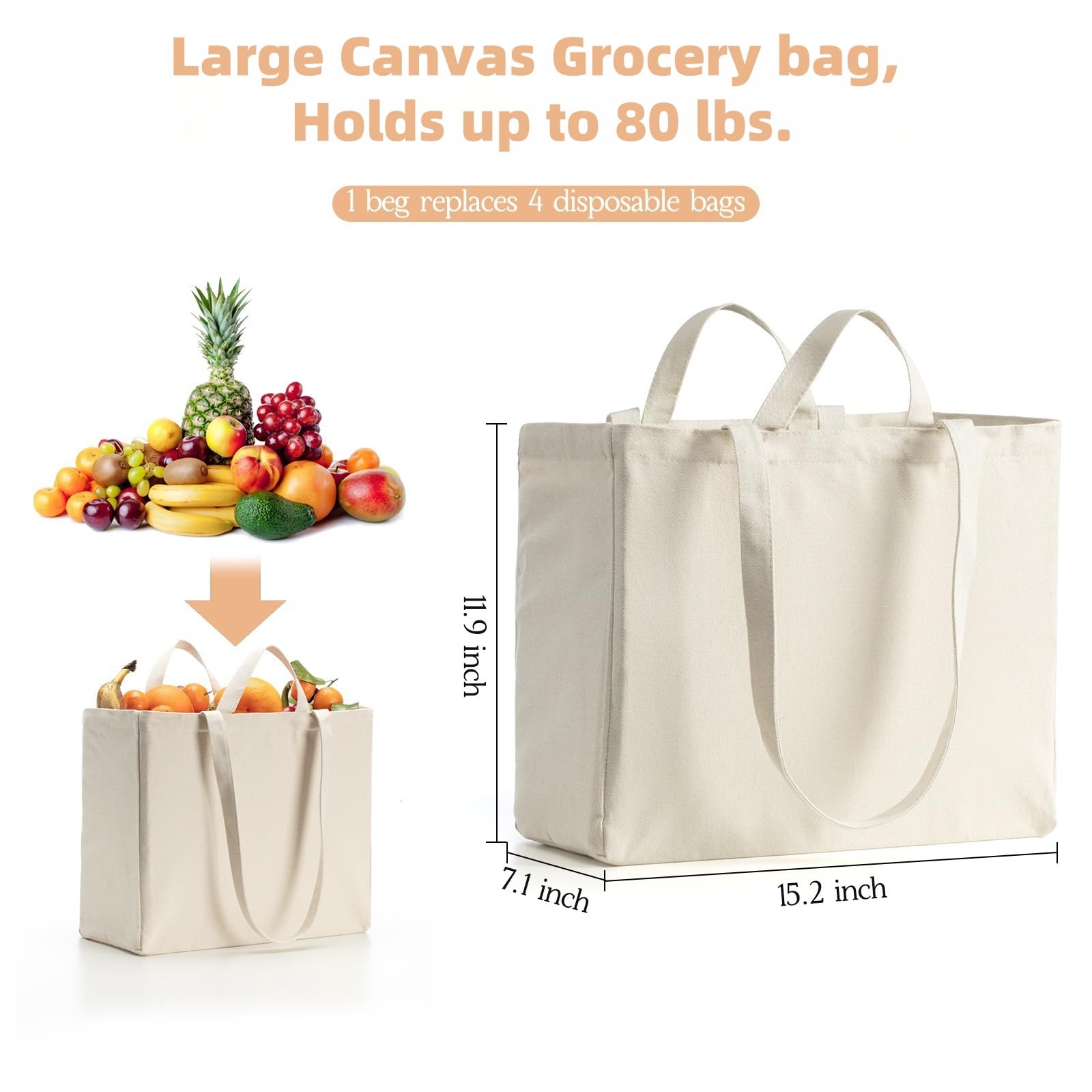 LINICE tote bag with long shoulder strap for easy over-the-shoulder carrying