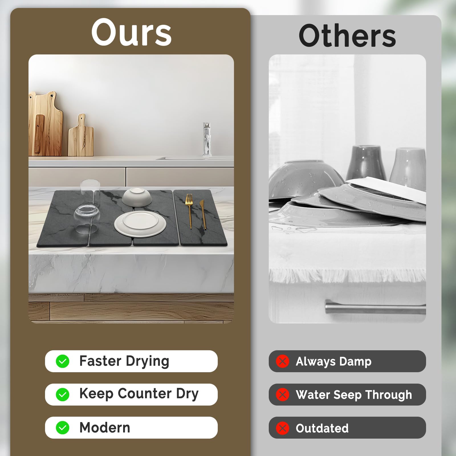 Linidcoud pair on counter demonstrating versatile placement options