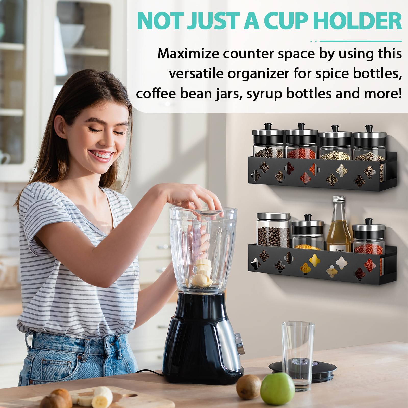 Linidcoud easy-access magnetic cup holder supports versatile kitchen or office use.
