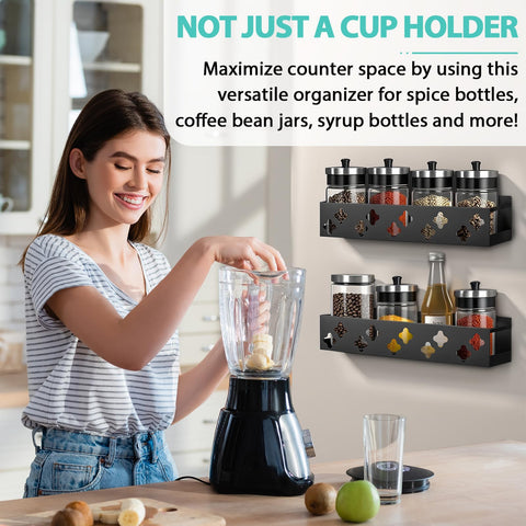 Linidcoud easy-access magnetic cup holder supports versatile kitchen or office use.