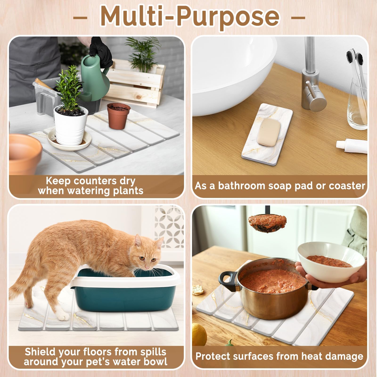 Linidcoud foldable drying mat ready for compact storage.