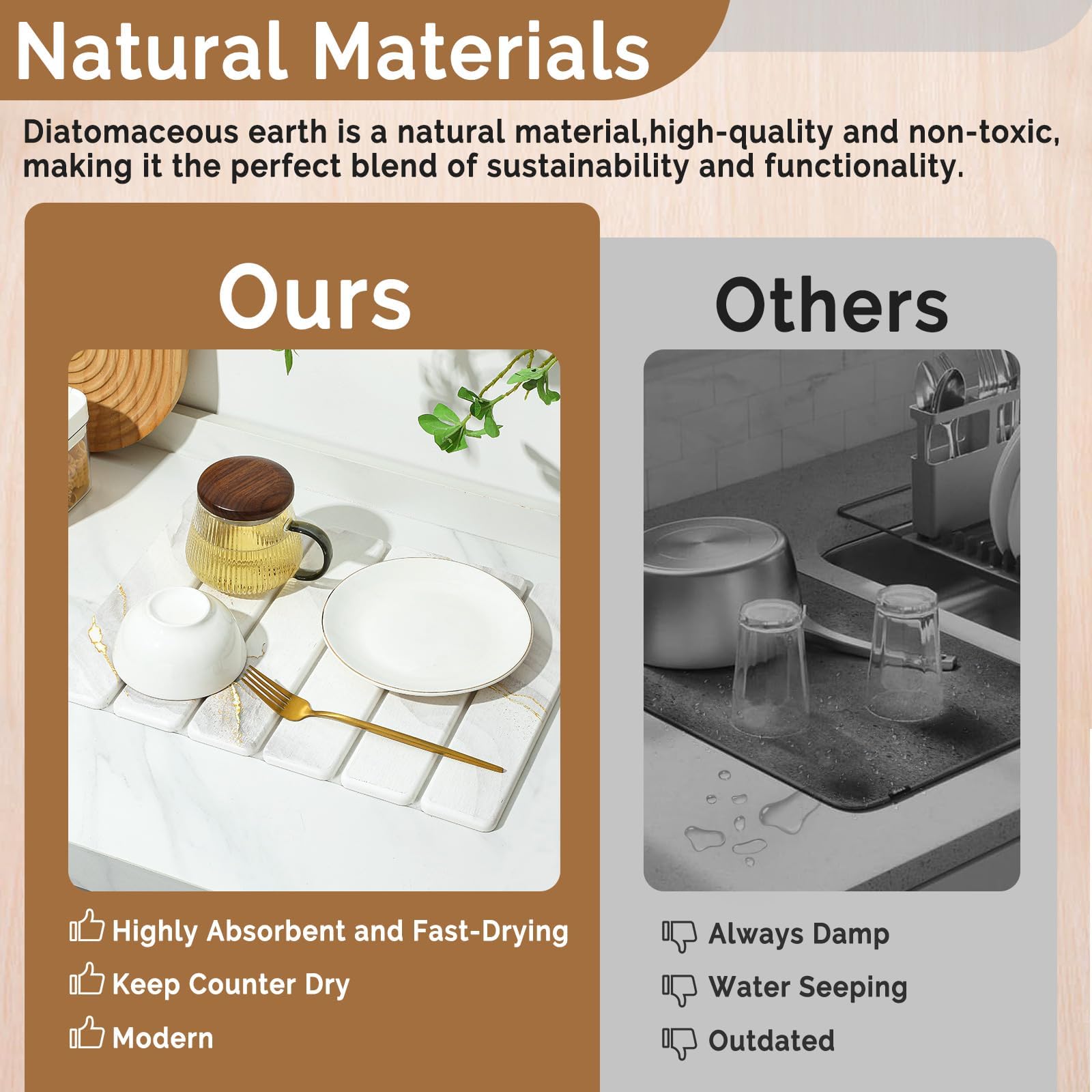 Linidcoud multiuse mat suitable for counter, bath, or plant uses.