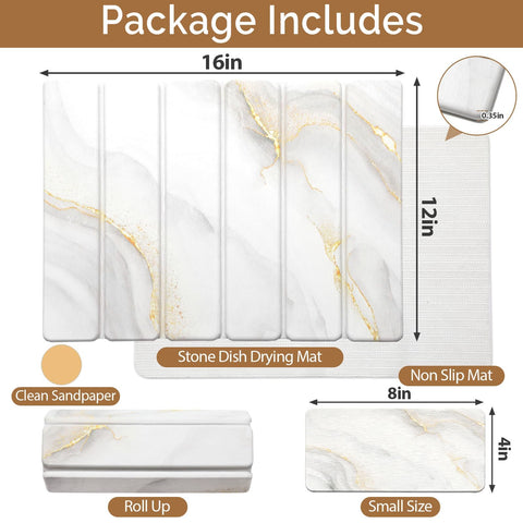 Linidcoud small stone drying mat 8x4 saves space and dries quickly.