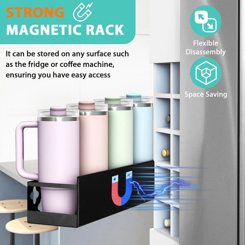 Linidcoud straw storage rack keeps straws tidy and within reach.