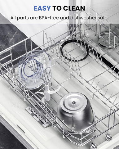 LINKChef dishwasher-safe parts simplify cleaning after meals.