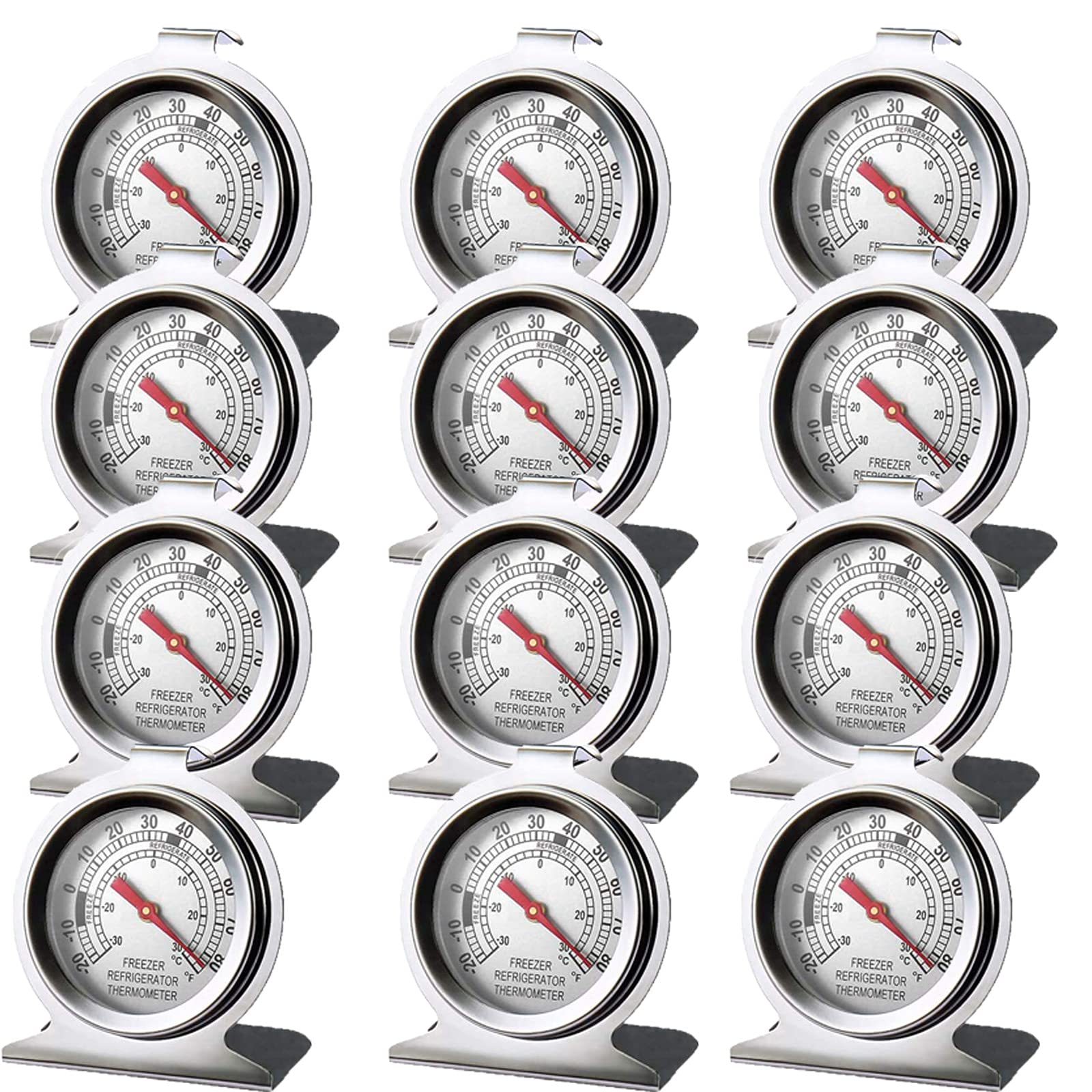 LinkDm stainless steel thermometer large dial front view for easy readability