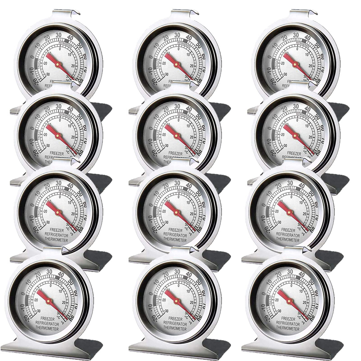 LinkDm stainless steel thermometer large dial front view for easy readability