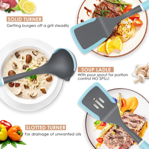 LINKLIFE ladle spoon with heat‑resistant grip for soups