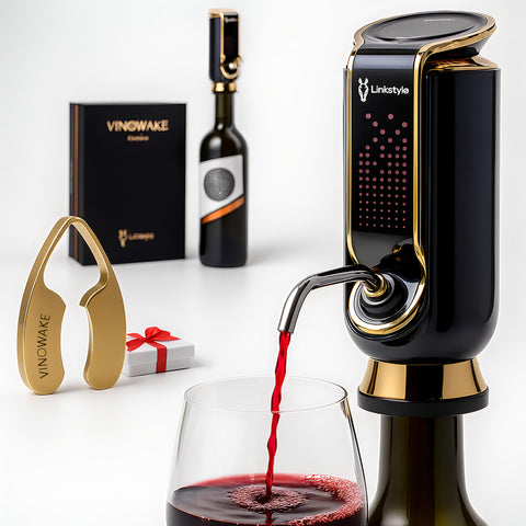 LINKSTYLE VINOWAKE Triovino aeration pour enhances aroma and flavor instantly.
