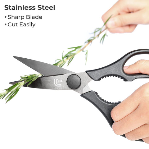 Linoroso Japanese steel 4034 blades, rust resistant for long-lasting use.