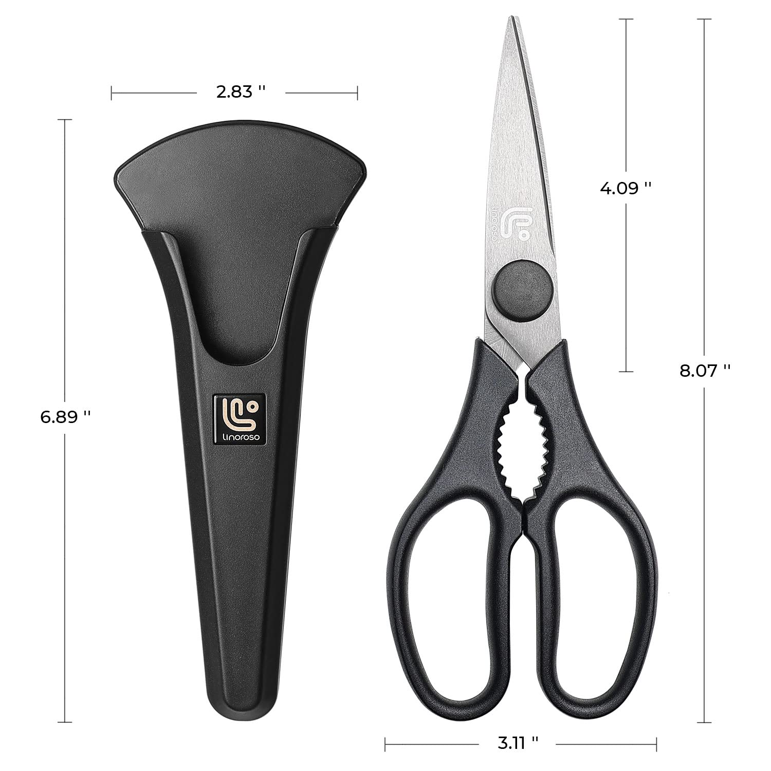 Linoroso ergonomic grip suits versatile kitchen tasks for both hands.