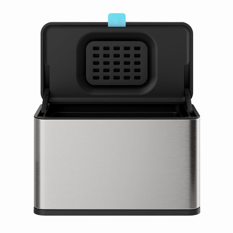 LINSSEN 1-gallon bin fits smaller spaces like kitchens, bathrooms, and RVs.