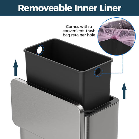 LINSSEN dual opening modes provide flexible lid access for quick waste disposal