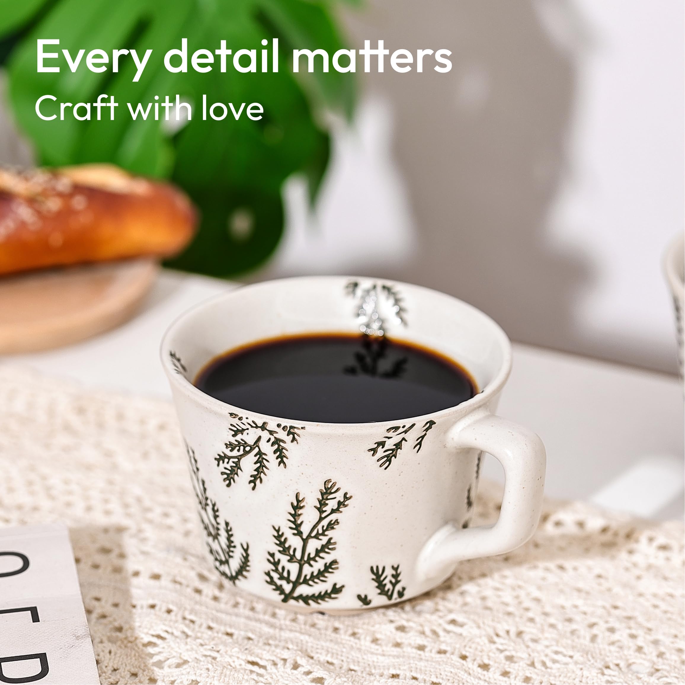 LINVIA teacup for tea, latte, or mocha, reliable everyday use
