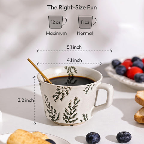 LINVIA ceramic mug ideal for tea, mocha, latte or espresso