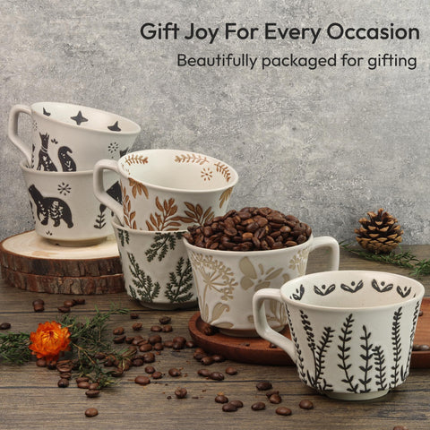 LINVIA 12oz stoneware mug designed to keep beverages warm