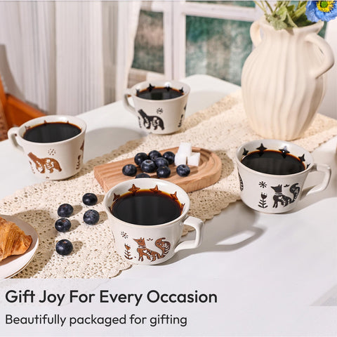LINVIA espresso mug 12oz, keeps your drink at the right temp.
