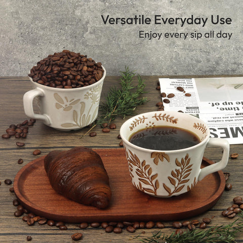 LINVIA Ivy mug back view highlights nature-inspired design