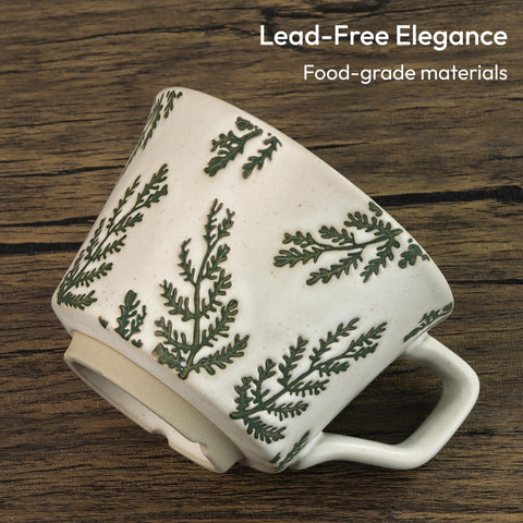 LINVIA two pack of ceramic mugs ideal for sharing breakfast