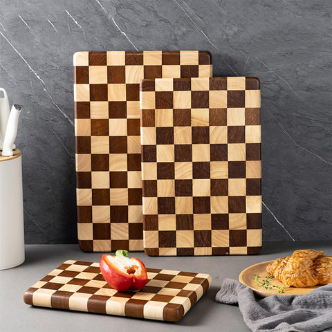 Linwnil acacia-rubber wood cutting board shows durable, stable construction for heavy tasks.