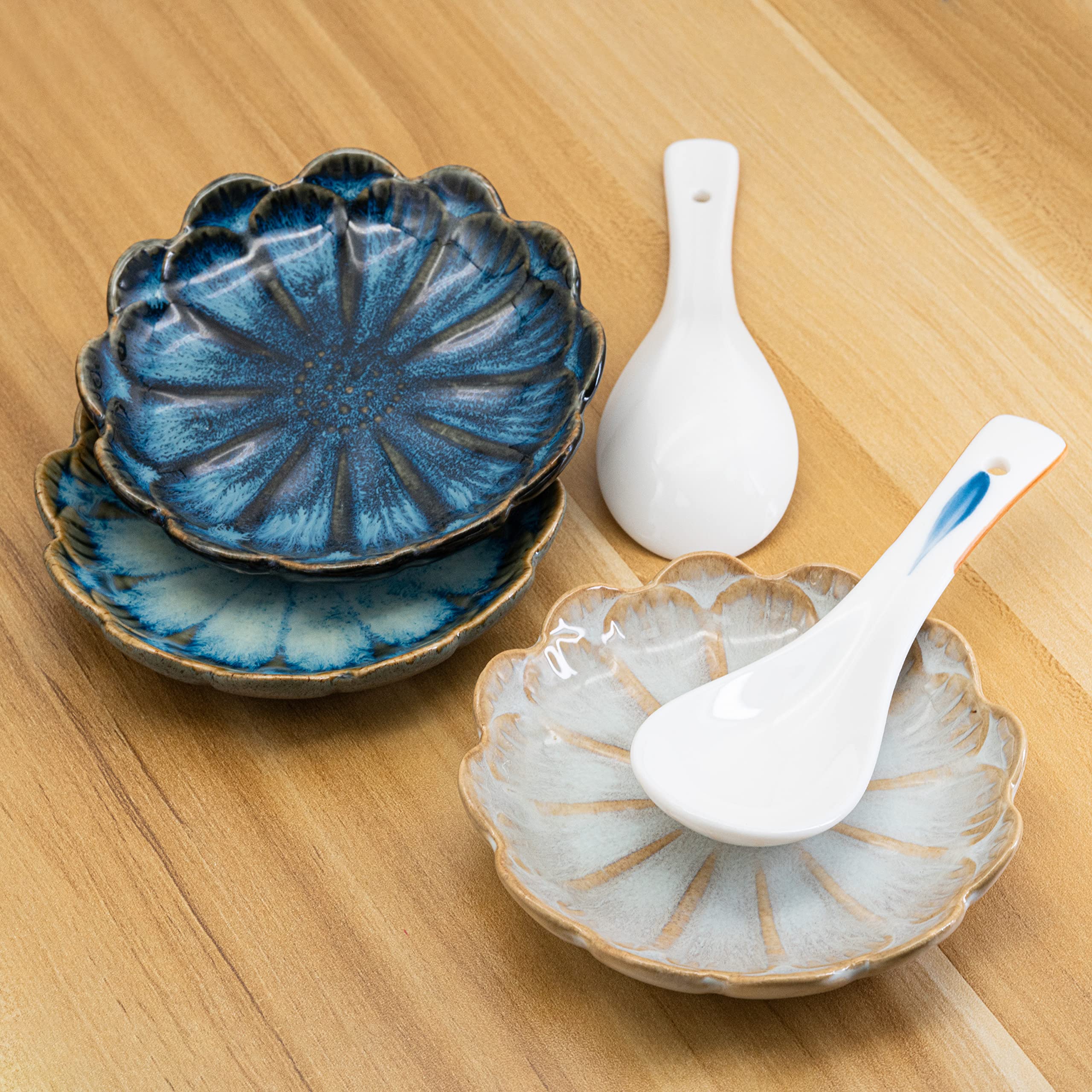 LINXUXIE Sunflower dinner plate with lotus glaze adds decorative table flair.