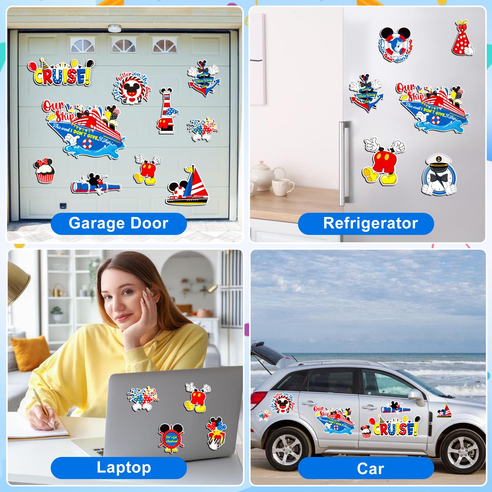 Lionoble gift-box magnet evokes celebration for birthdays and cruise-themed events.