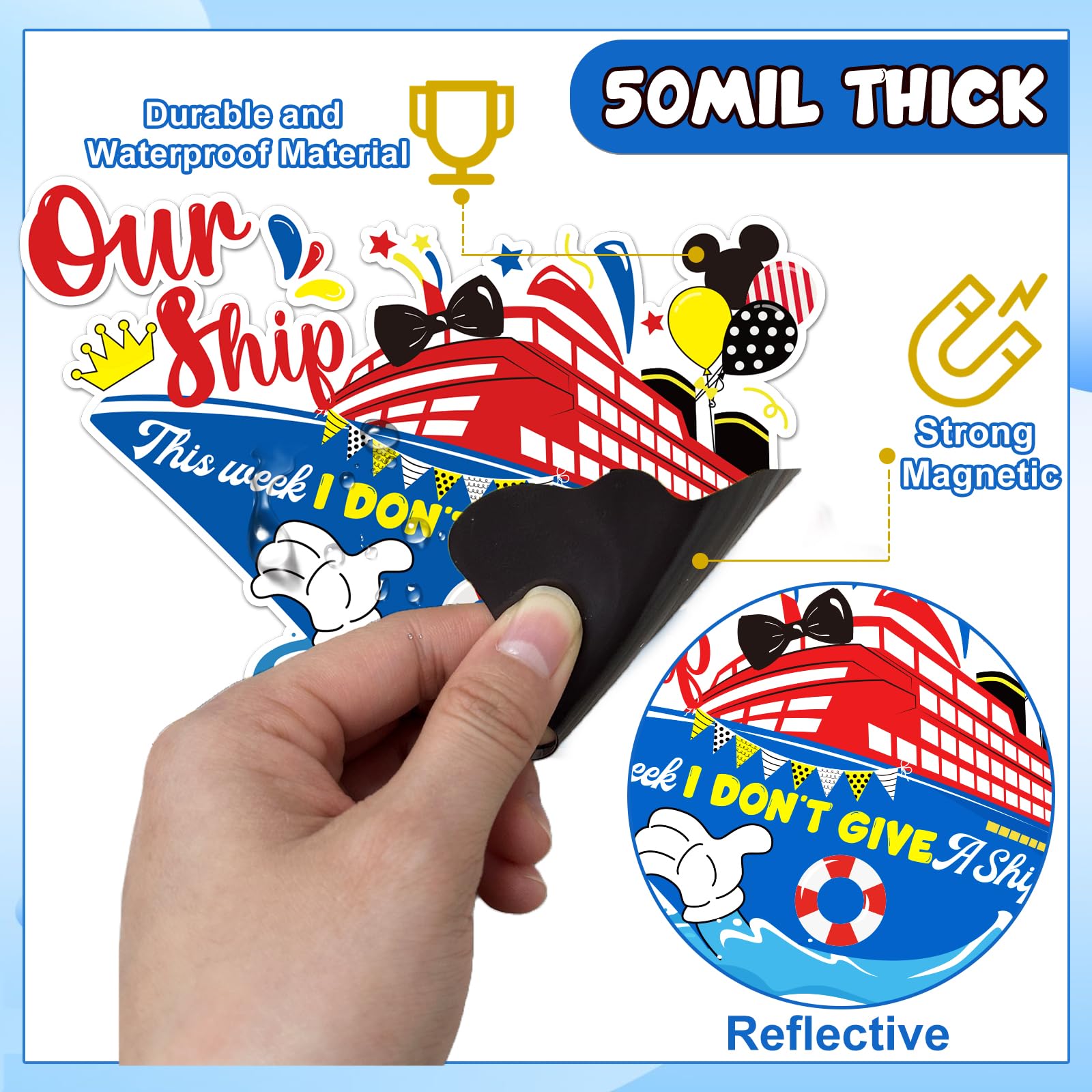Lionoble lighthouse magnet provides bright coastal imagery for car or fridge accents.