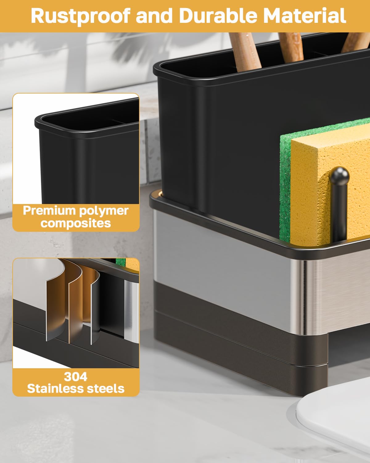 LionOnly auto-drain tray directs water into the sink, reducing countertop mess.