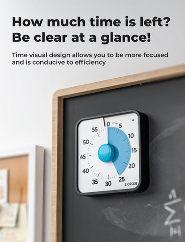 LIORQUE classroom timer with magnetic back sticks to boards for visible schedules.